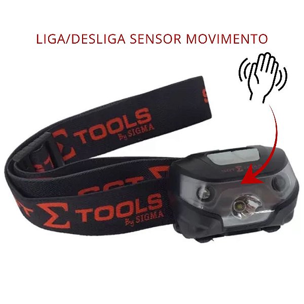 Lanterna de Cabeça Detailer, Trilha e Pesca Led Recarregável 5W Sgt
