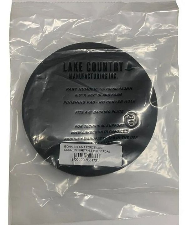 Boina de Espuma Preta Force Lustro 6,5" Force Lake Country
