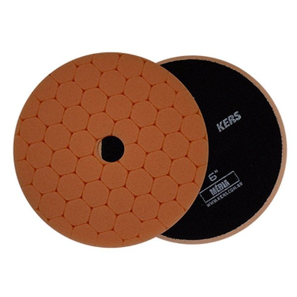 BOINA DE ESPUMA HYPER LARANJA/AMARELA 6¨ MÉDIO REFINO - KERS