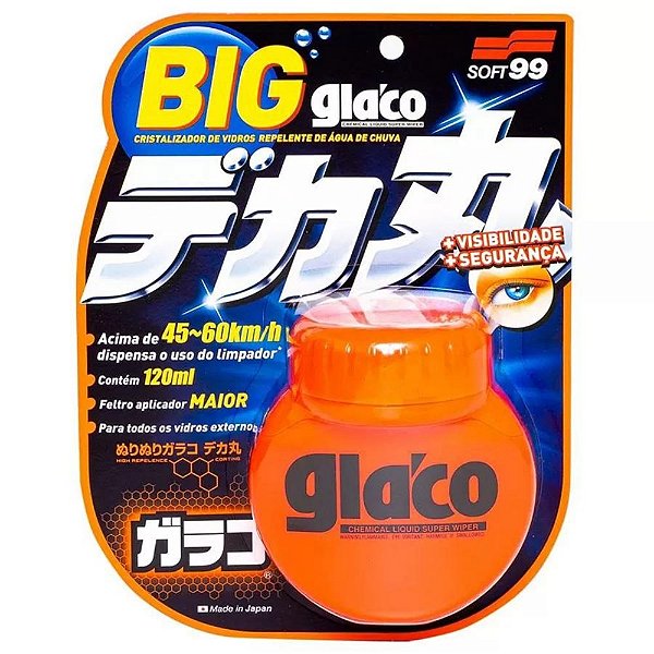 Glaco Big Cristalizador e Repelente de Chuva 120ml - Soft99