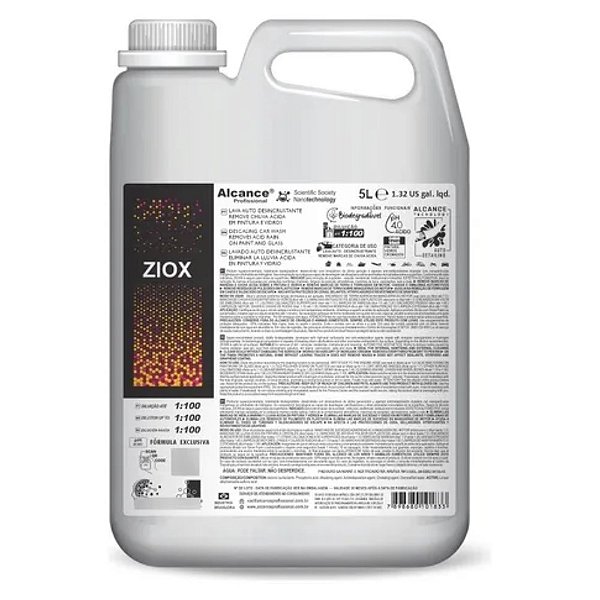 ZIOX Shampoo acido e Remov. de chuva acida da pintura 1:100 5l - ALCANCE