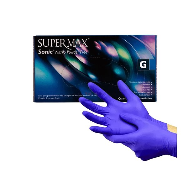 LUVA PROCED NITR. SONIC TAM G -  SUPERMAX