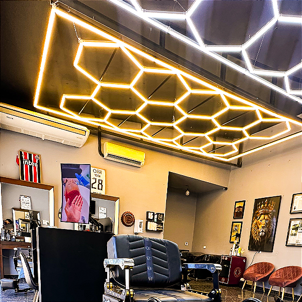 Iluminação Colmeia 14 Célula 3 Cores Bivolt 4,84mx2,84m Kers