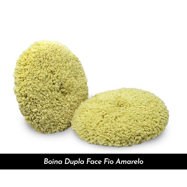 Boina de Lã Amarela Dupla Face 8¨ Refino Lincoln