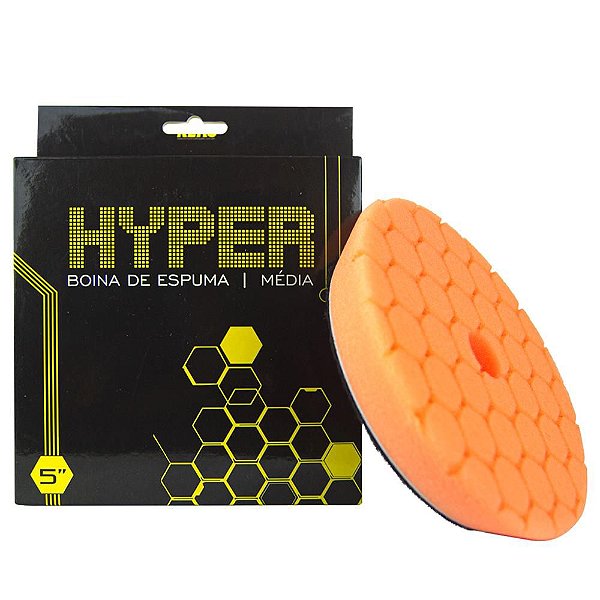 Boina de Espuma Hyper 5" Laranja/Amarela Média Refino KERS