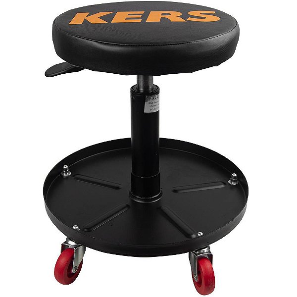 Banqueta Redonda com Bandeja de Ferramentas (Suporta até 100kg) - KERS