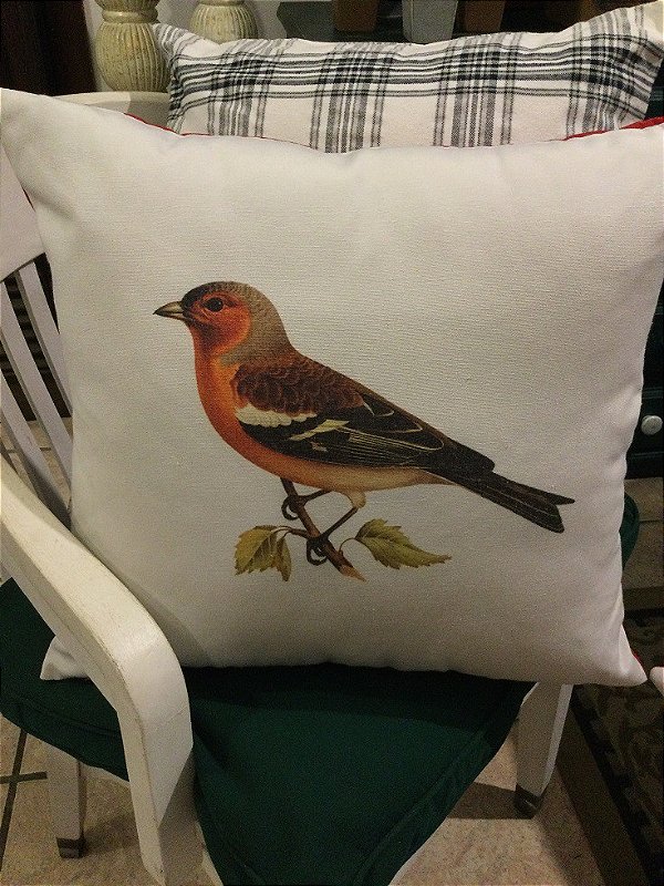 Almofada estampa pássaro