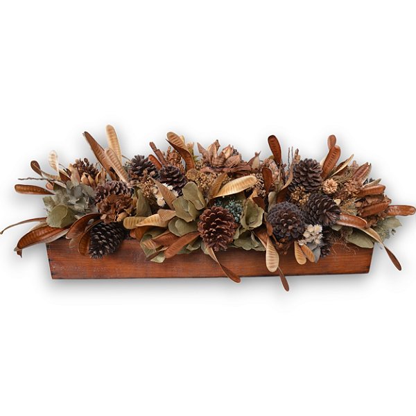 Arranjo desidratado com pinhas