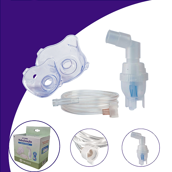 Kit Nebulização Infantil e Adulto - Conexão Rosca Universal (CAIXA)