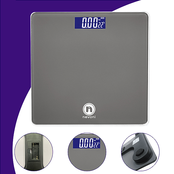 Balança digital elite Nevoni - Cinza - BL102C