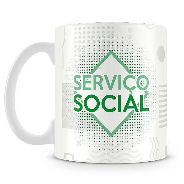 Caneca Personalizada Serviço Social (Com Nome)