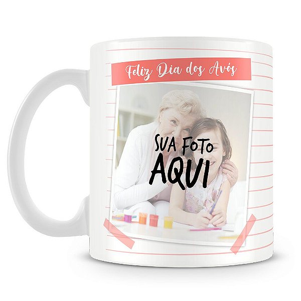 Caneca Personalizada Feliz Dia dos Avós (2 Fotos)