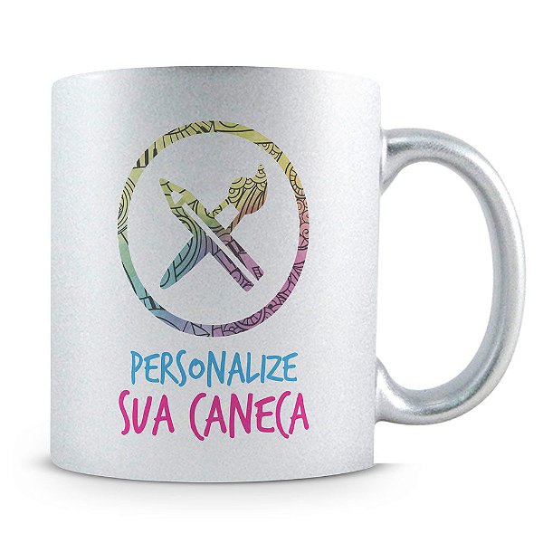 Caneca Personalizada do seu Jeito Prata Perolada