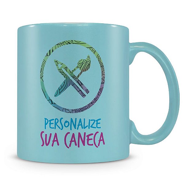 Caneca Personalizada do seu Jeito Azul Perolada