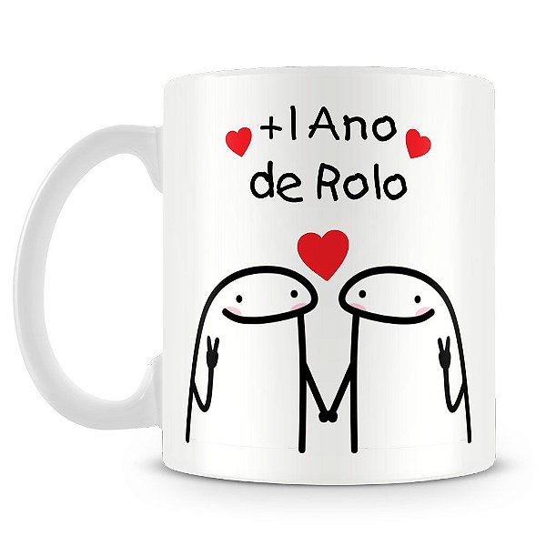 Caneca Personalizada Meme Flork + 1 Ano de Rolo