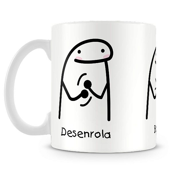 Caneca Personalizada Meme Flork - Desenrola, Bate, Joga de Ladinho