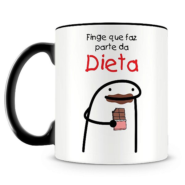 Caneca Personalizada Meme Flork - Finge que faz parte da Dieta