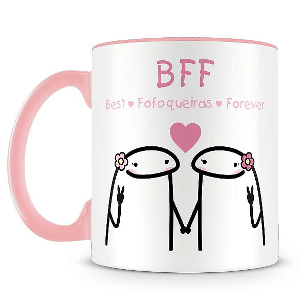 Caneca Personalizada Meme Flork - BFF (Best Fofoqueiras Forever)
