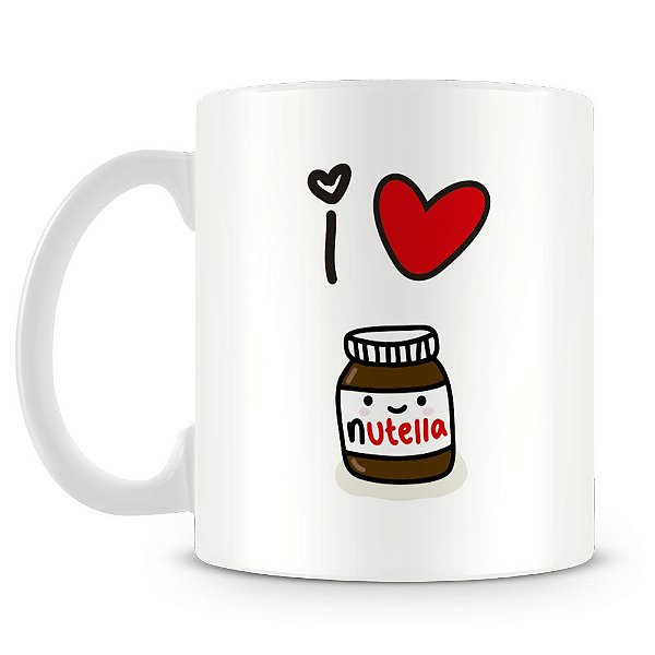 Caneca Personalizada Eu Amo Nutella