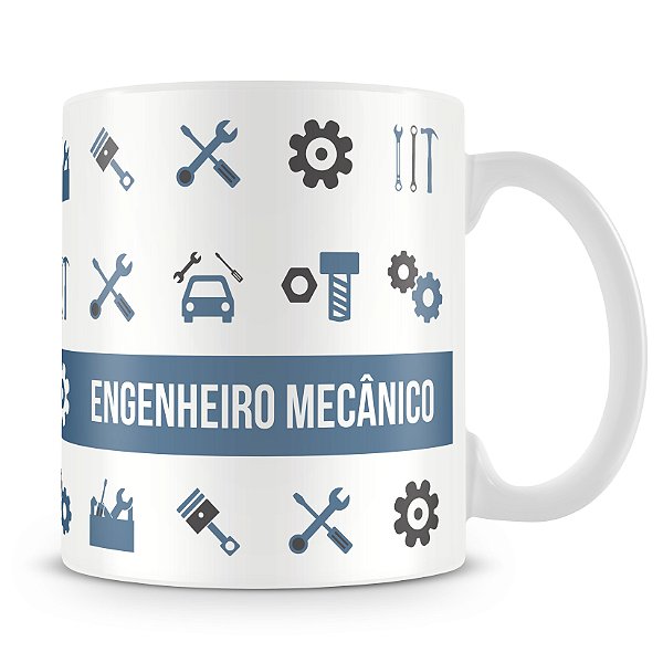 Caneca Personalizada Profissão Engenheiro Mecânico