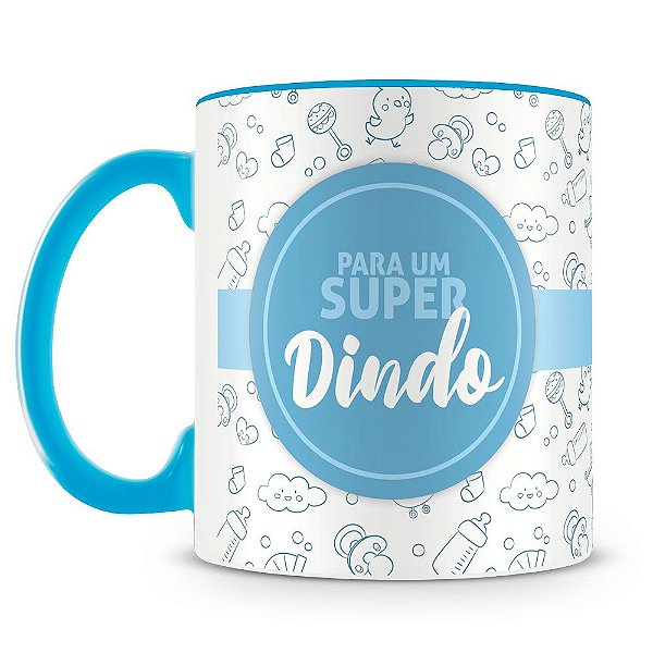 Caneca Personalizada Batizado Azul (Com Foto)