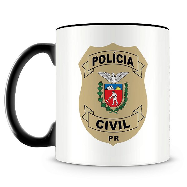 Caneca Polícia Civil do Paraná (Com Nome)