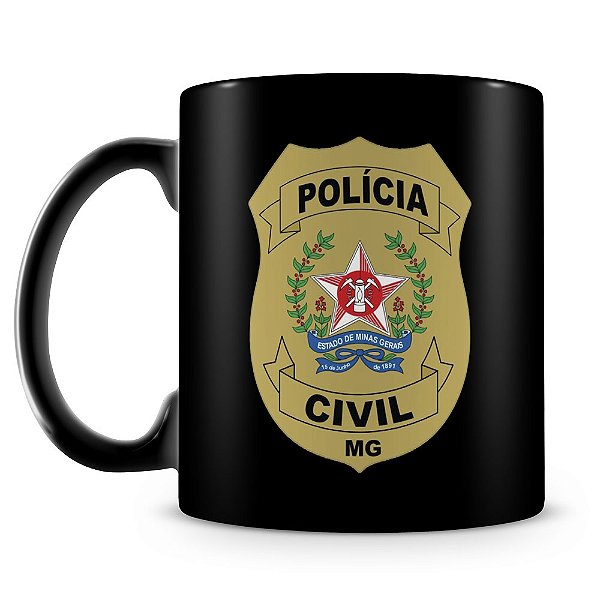 Caneca Polícia Civil de Minas Gerais (100% Preta)
