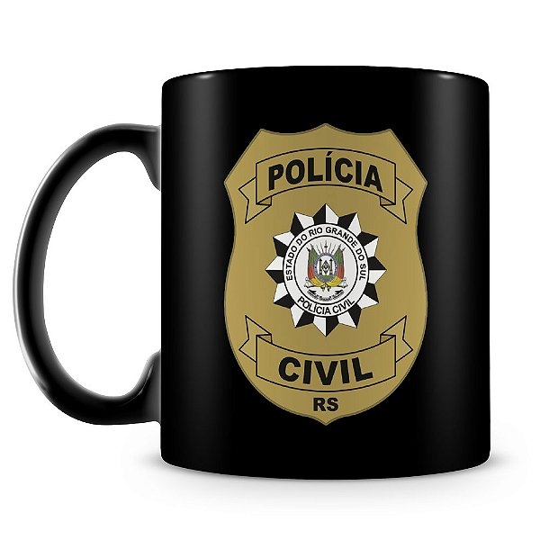 Caneca Polícia Civil do Rio Grande do Sul (100% Preta)