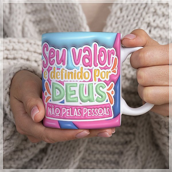 Caneca Seu Valor é Definido por Deus