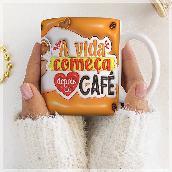 Caneca Estampada A Vida Começa Depois do Café