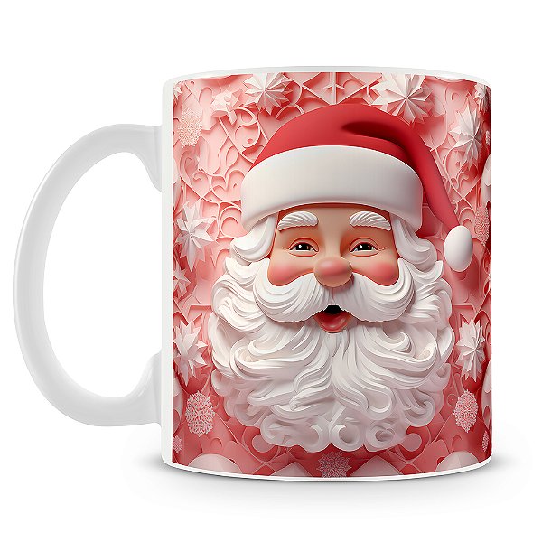 Caneca Estampada Papai Noel 3D (Mod.13)