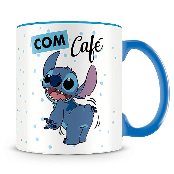 Caneca Estampada Stitch Com Café (Mod.1)