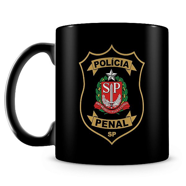Caneca Polícia Penal de São Paulo (100% Preta)