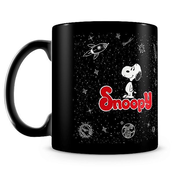 Caneca Snoopy 100% Preta (Mod.1)