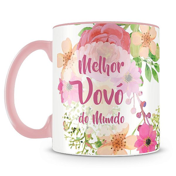 Caneca Personalizada Vovó Flores