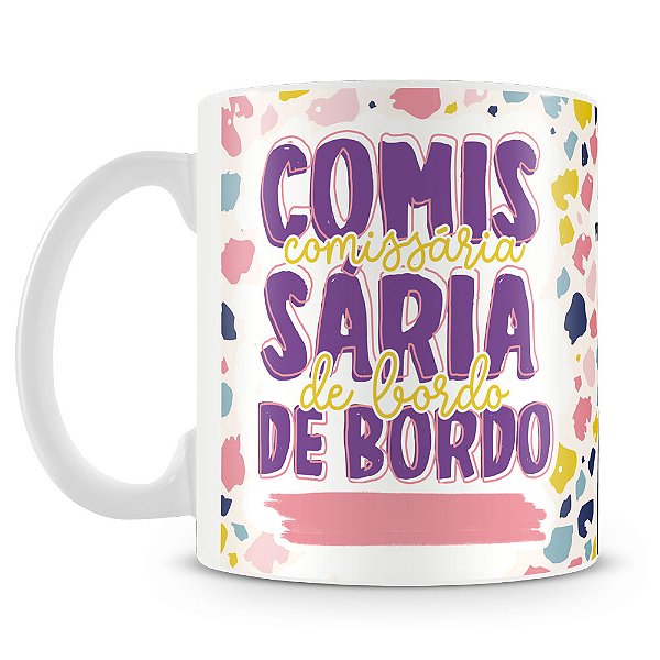 Caneca Personalizada Flork Comissária de Bordo