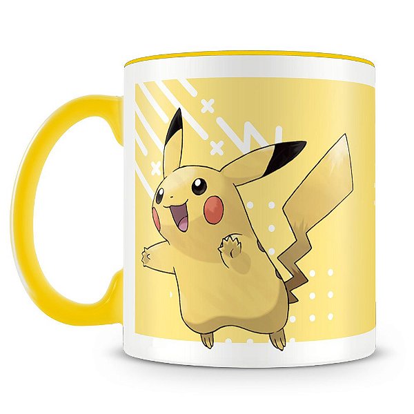 Caneca Cerâmica Estampada Desenho Pokemon (Pikachu)