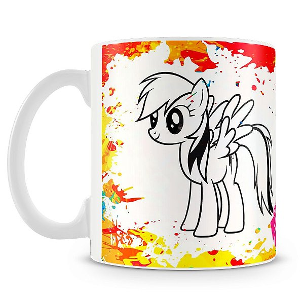Caneca Personalizada My Little Pony para Colorir