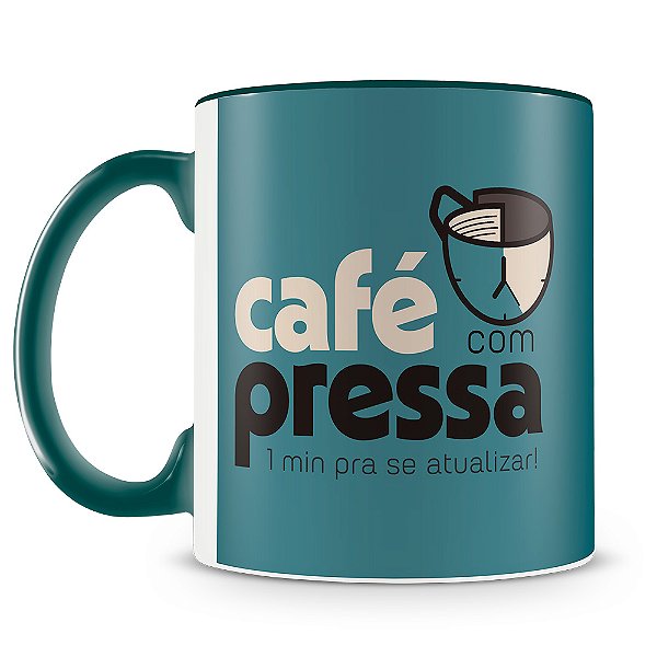 Caneca Café com Pressa (Verde)
