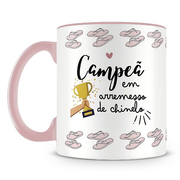 Caneca Campeã em Arremesso de Chinelo