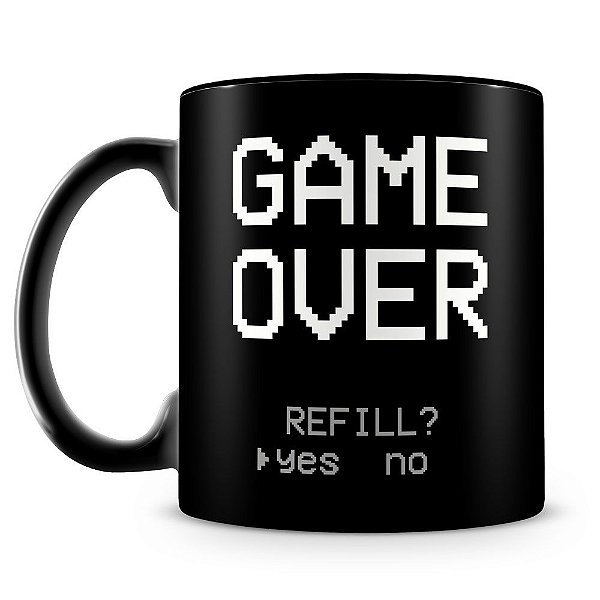 Caneca Personalizada Game Over (100% Preta)