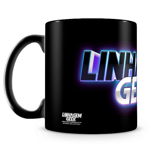 Caneca Linhagem Geek 100% Preta (Mod.1)