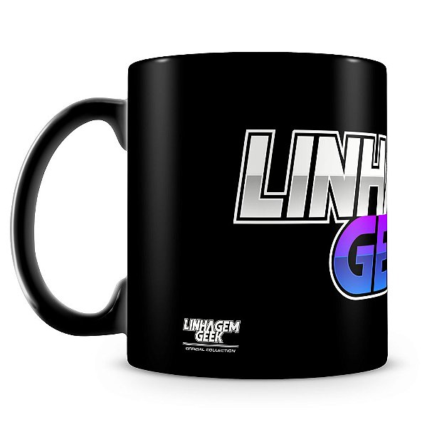 Caneca Linhagem Geek 100% Preta (Mod.2)