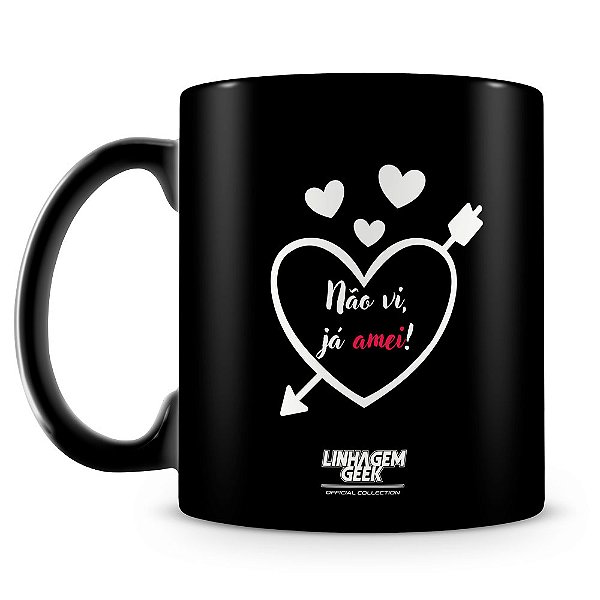 Caneca Linhagem Geek Amei (100% Preta)