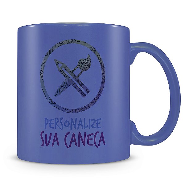 Caneca Perolada Azul Petróleo Personalizada do seu Jeito