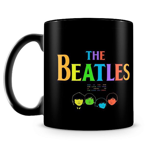 Caneca Personalizada The Beatles (100% Preta)