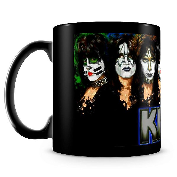 Caneca Banda Kiss (100% Preta)