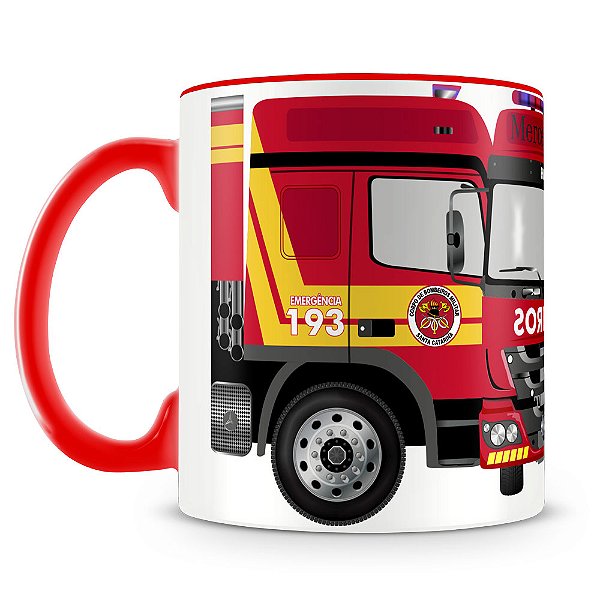 Caneca Caminhão de Bombeiros