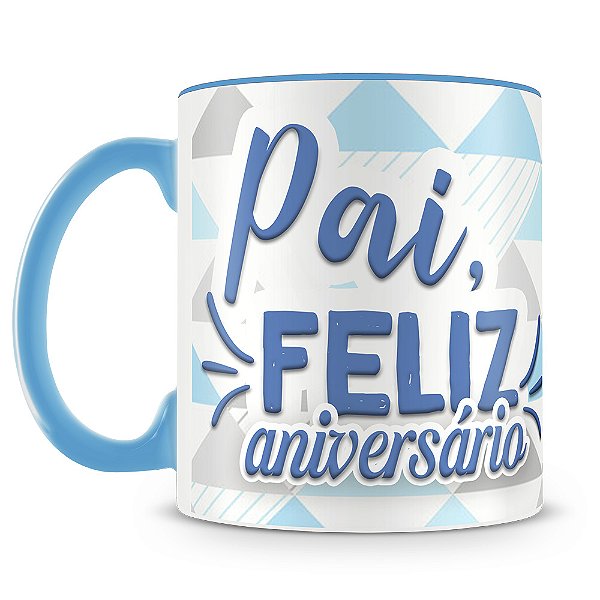 Caneca Pai Feliz Aniversário (Com Foto)