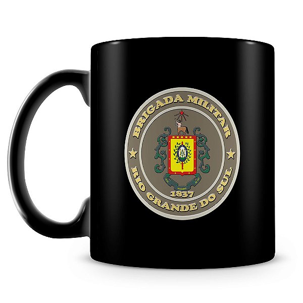 Caneca Brigada Militar do Rio Grande do Sul (100% Preta)